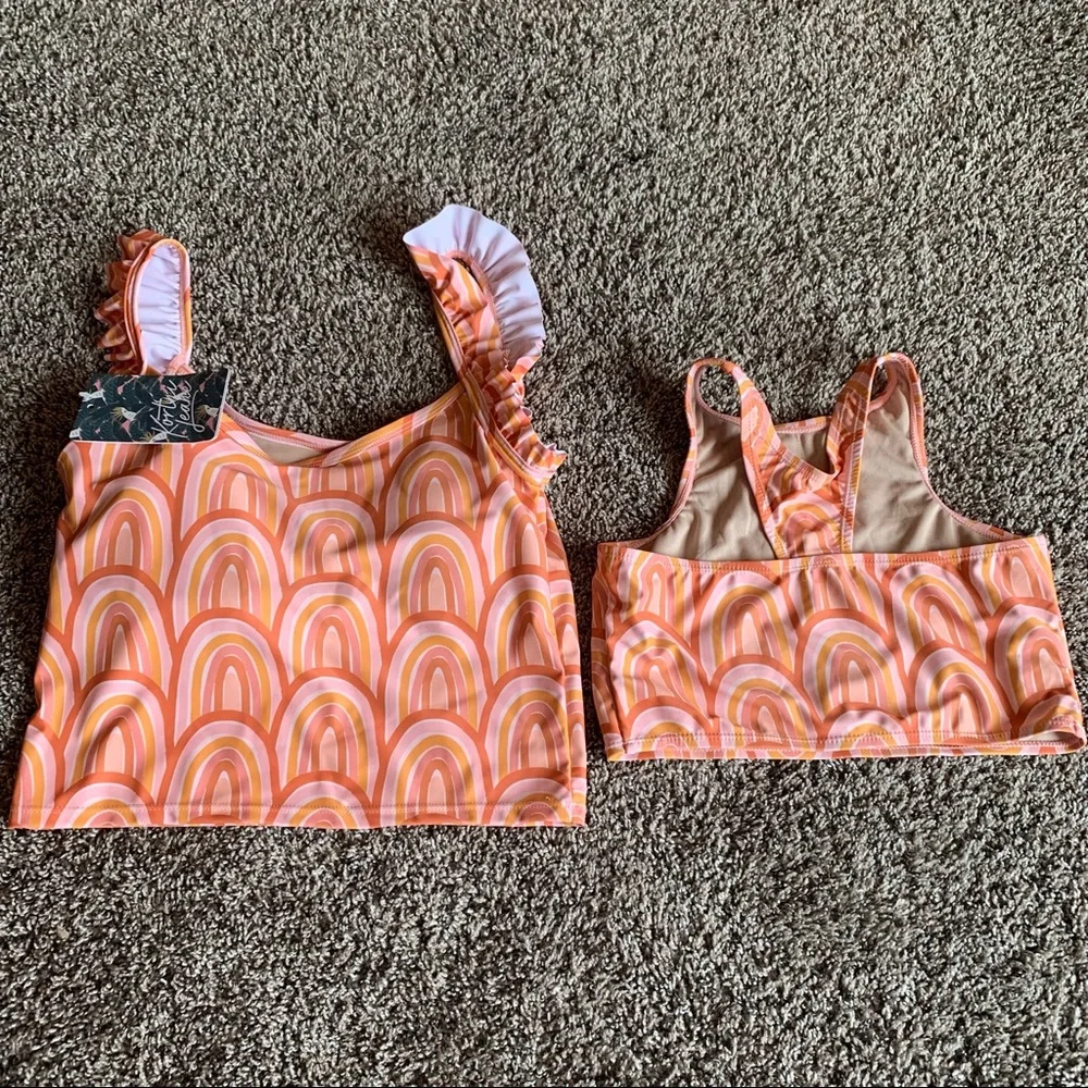 Kortni Jeane Mom & Me rainbow tops medium and size 10/12